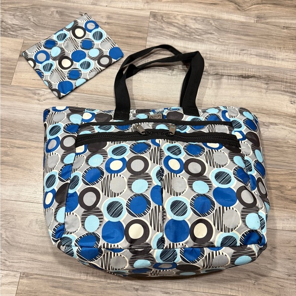 Brighton Handbags - Brighton Interlok Lock It Super Tote W Zipper Pouch Lock W Keys Travel Bag